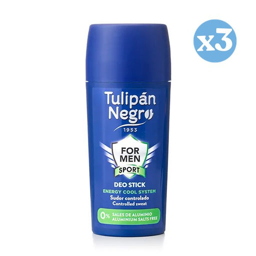 Pack 3x - TULIPAN NEGRO FOR MEN SPORT desodorizante em stick 75 ml - Tulipan Negro - 1