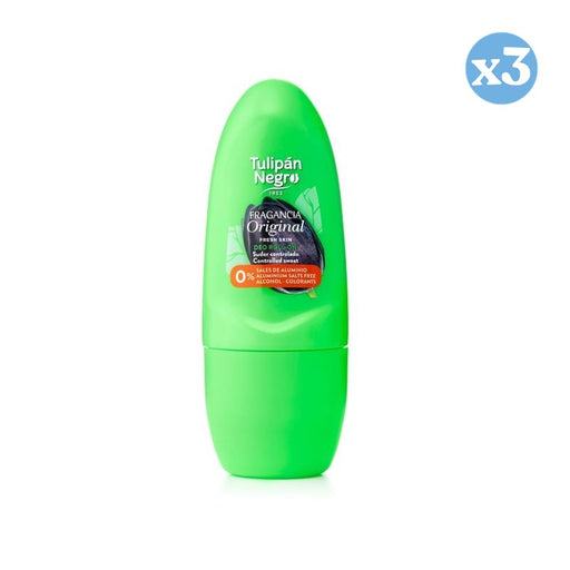 Pack 3x - TULIPAN NEGRO ORIGINAL desodorizante roll-on 50 ml - Tulipan Negro - 1