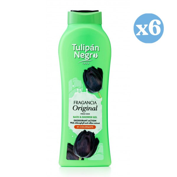 Pack 6x - TULIPAN NEGRO ORIGINAL gel de ducha 650 ml - Tulipan Negro - 1