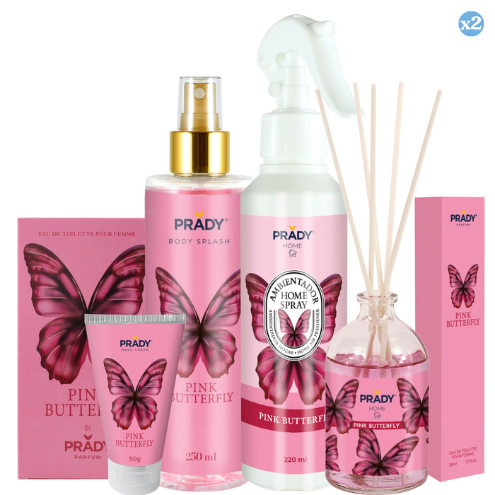 Pack 2x - Pack Borboleta Rosa - Prady - 1
