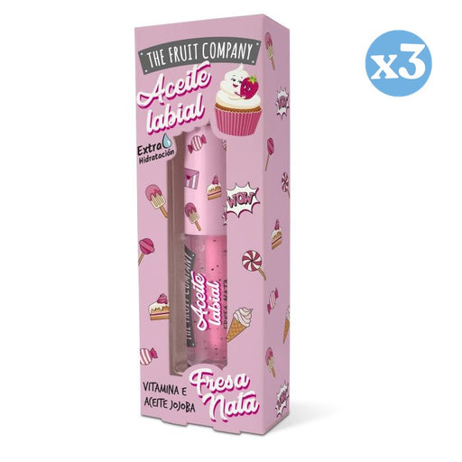 Pack 3x - Óleo labial de Morango - Creme - The Fruit Company - 1