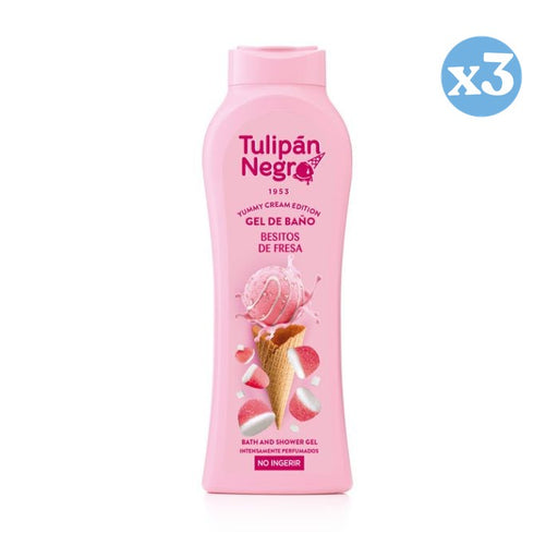 Pack 3x - Gel Beijinhos de Morango 650 ml - Tulipan Negro - 1