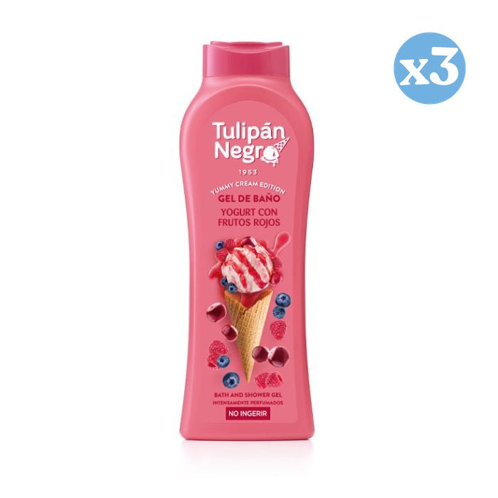 Pack 3x - Gel de Iogurte com Frutos Vermelhos 650 ml - Tulipan Negro - 1