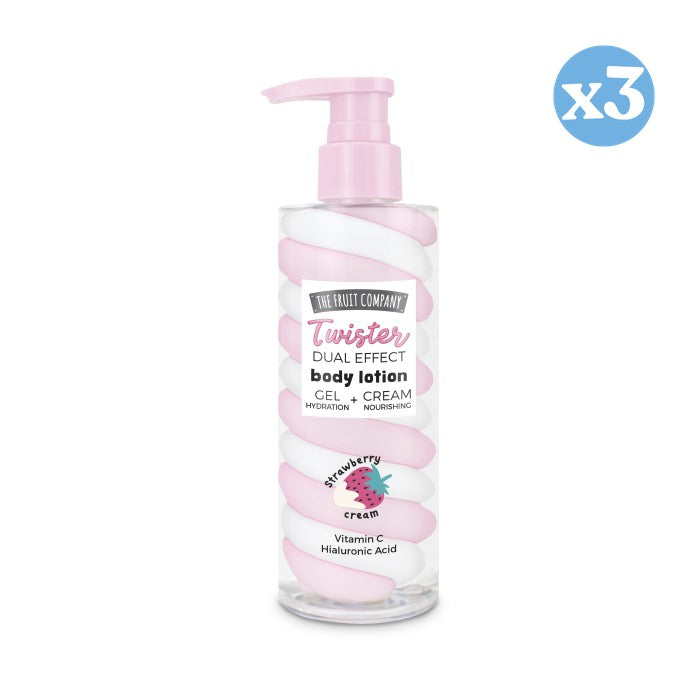 Pack 3x - Loção Corporal Twister Dual Effect 200 gr - The Fruit Company - 1