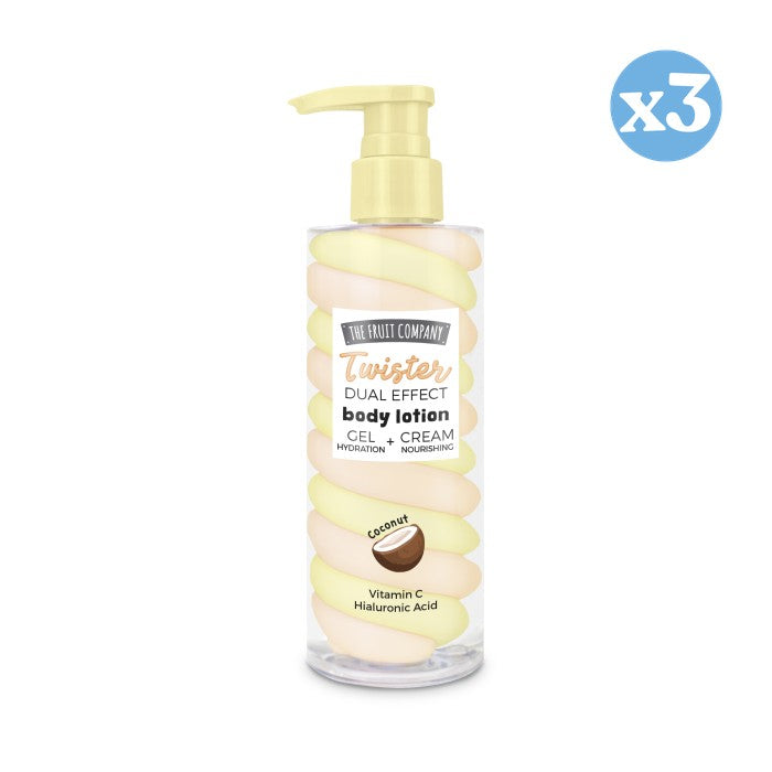 Pack 3x - Loção Corporal Twister Dual Effect 200 gr - The Fruit Company - 1