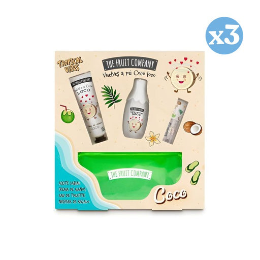 Pack 3x - Conjunto Summer Coco Eau de Toilette + Creme para as Mãos + Óleo Labial + Nécessaire 100 ml - The Fruit Company - 1