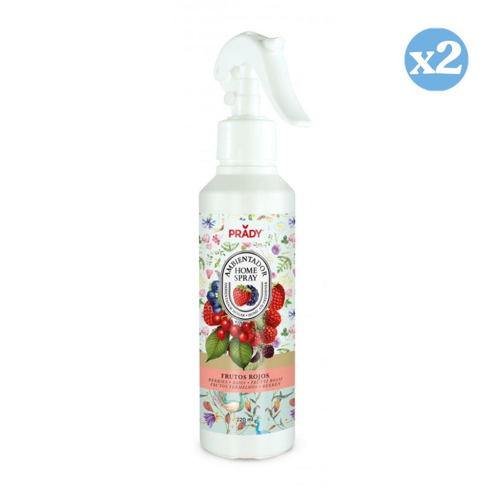 Pack 2x - AMBIENTADOR HOME SPRAY FRUTOS ROJOS 220ML - Prady - 1