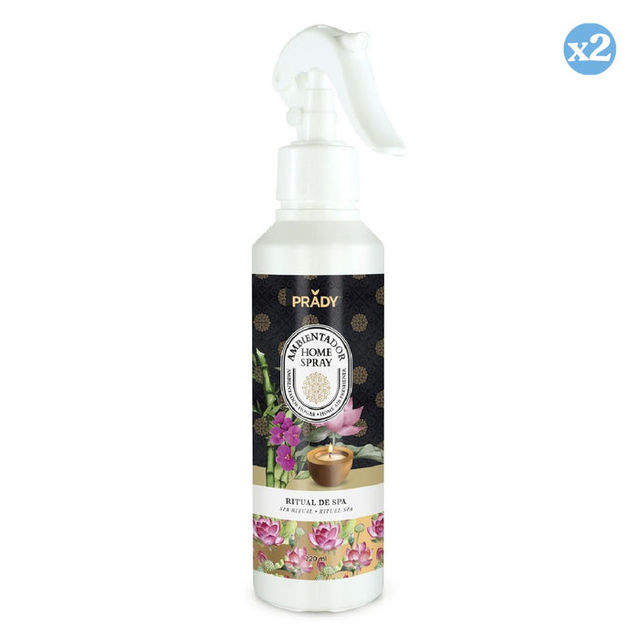 Pack 2x - AROMATIZANTE DE AMBIENTE HOME SPRAY RITUAL DE SPA 220ML - Prady - 1