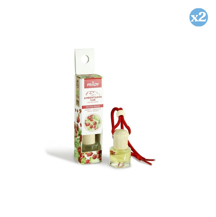 Pack 2x - AMBIENTADOR CARRO FRUTOS ROJOS PRADY 6ML - Prady - 1