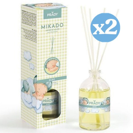 Pack 2x - MIKADO AMBIENTADOR BEBÊ 100ML - Prady - 1