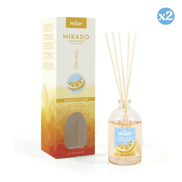 Pack 2x - MIKADO LARANJA FLASH 100ML - Prady - 1
