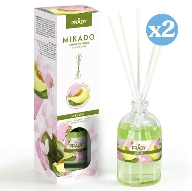 Pack 2x - MIKADO AMBIENTADOR MELÃO 100ML - Prady - 1