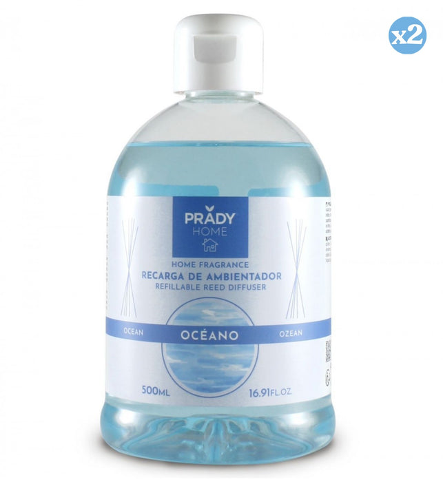 Pack 2x - Ambientador de substituição Mikado Oceano - 500ml - Prady - Prady - 1
