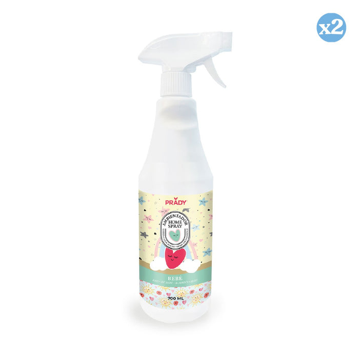 Pack 2x - AMBIENTADOR DE SPRAY PARA O LAR BEBÊ 700 ML - Prady - 1