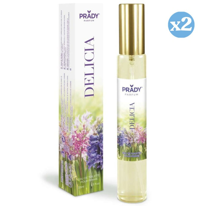 Conjunto 2x - EAU DE TOILETTE 33ML DELICIA - Prady - 1