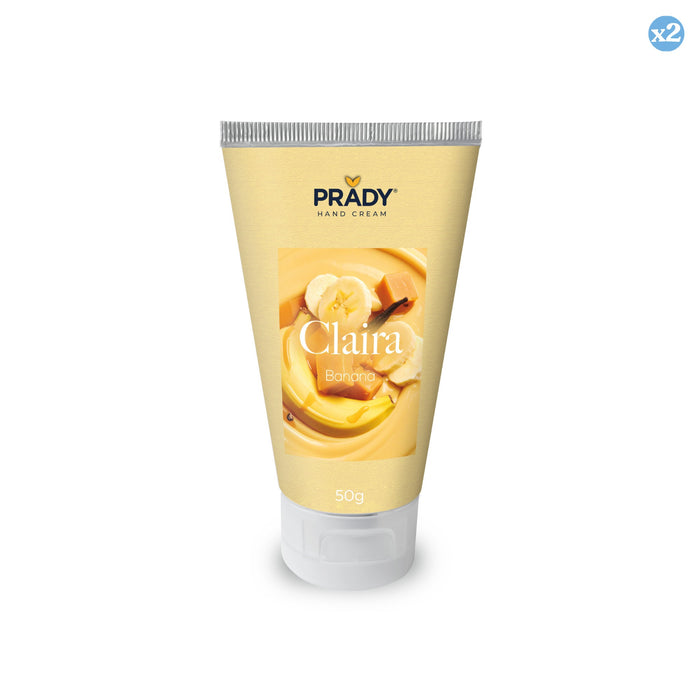Pack 2x - TUBO 50GR CREME PARA AS MÃOS CLAIRA DE BANANA - Prady - 1