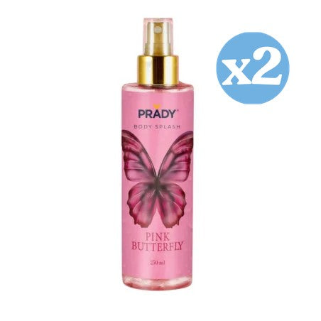 Pack 2x - BODY SPLASH BORBOLETA ROSA PRADY 250ML - Prady - 1