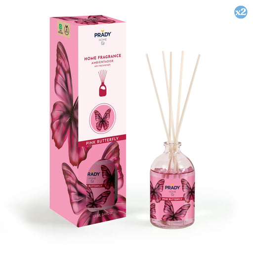Pack 2x - AMBIENTADOR MIKADO PINK BUTTERFLY 100ML - Prady - 1