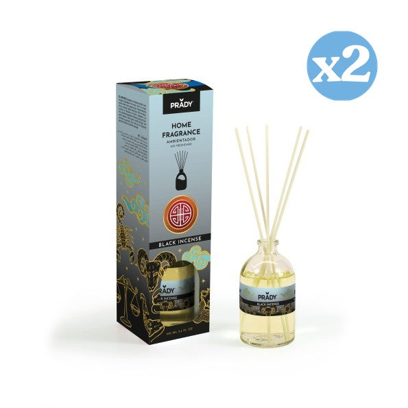 Pack 2x - AMBIENTADOR MIKADO INCENSO NEGRO 100ML - Prady - 1