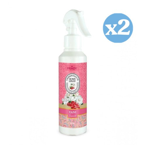 Pack 2x - SPRAY AMBIENTADOR HOME YANI SWEET - 200ML - PRADY - Prady - 1