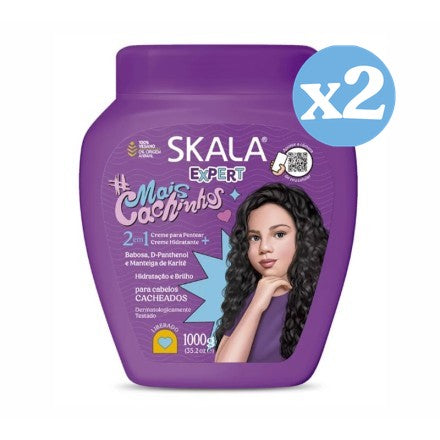 Pack 2x - Creme Condicionador Mais Cachinhos 1000ml - Skala - 1