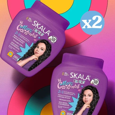 Pack 2x - Creme Condicionador Mais Cachinhos 1000ml - Skala - 2