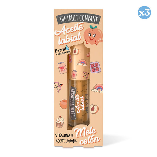 Pack 3x - ÓLEO LABIAL PÊSSEGO 3,6 GR - THE FRUIT COMPANY - The Fruit Company - 1