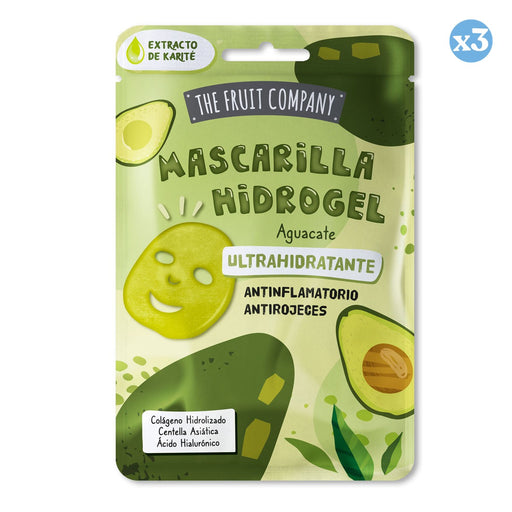Pack 3x - Máscara Facial de Hidrogel de Abacate Ultrahidratante 31g - The Fruit Company - 1