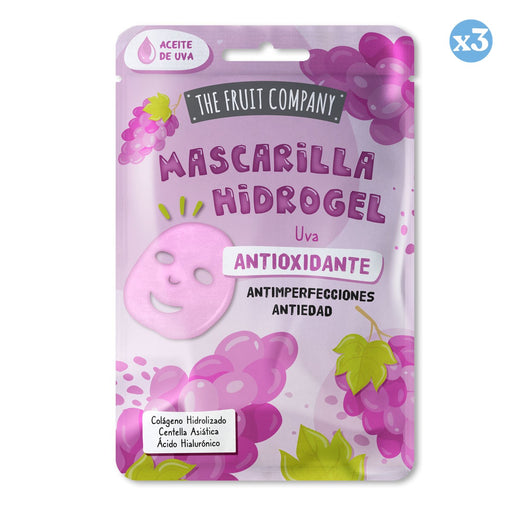 Pack 3x - Máscara Facial de Hidrogel Uva Antioxidante 31g - The Fruit Company - 1
