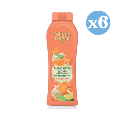Pack 6x - Gel de Banho Tulipán Negro Mandarina & Lima 650 ml - Tulipan Negro - 1