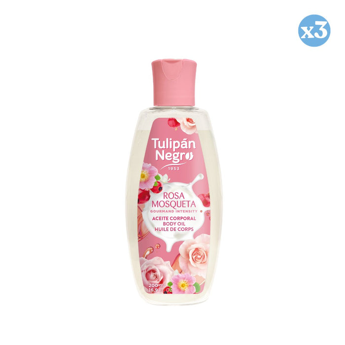 Pack 3x - Óleo Corporal Tulipa Negra Rosa Mosqueta 200 ml - Tulipan Negro - 1