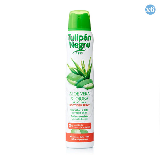 Pack 6x - SPRAY DEO ALOÉ E JOJOBA 200 ml. - Tulipan Negro - 1