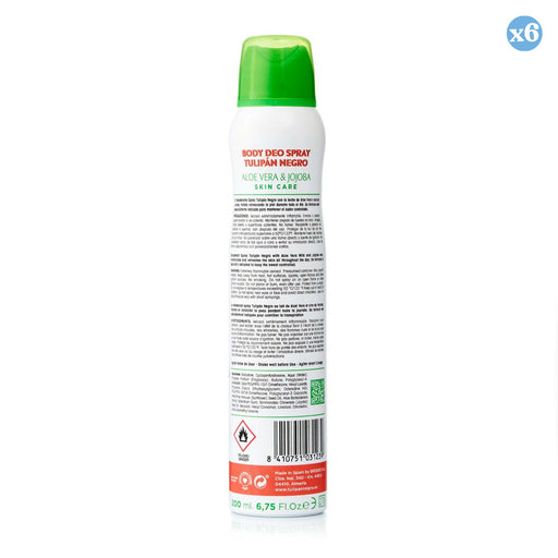Pack 6x - SPRAY DEO ALOÉ E JOJOBA 200 ml. - Tulipan Negro - 2