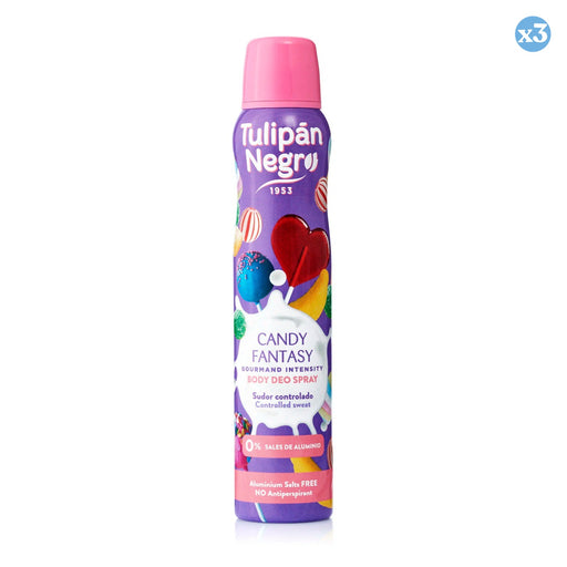Pack 3x - DESODORIZANTE CORPORAL SPRAY TN CANDY FANTASY 200 ML - Tulipan Negro - 1