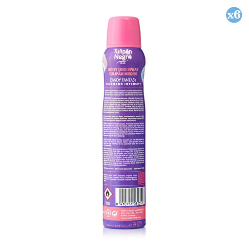 Pack 6x - DESODORIZANTE CORPORAL SPRAY TN CANDY FANTASY 200 ML - Tulipan Negro - 2