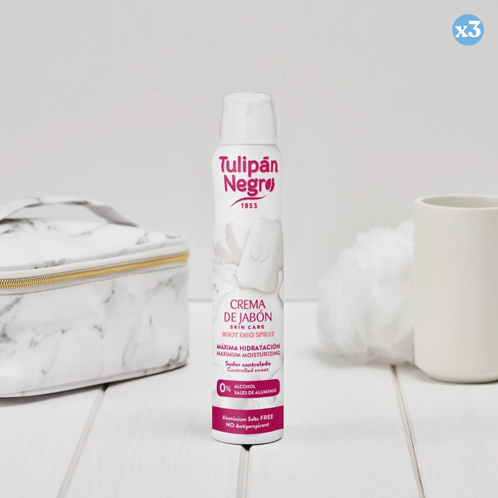 Pack 3x - SPRAY DEO CREME DE SABÃO 200ML - Tulipan Negro - 3
