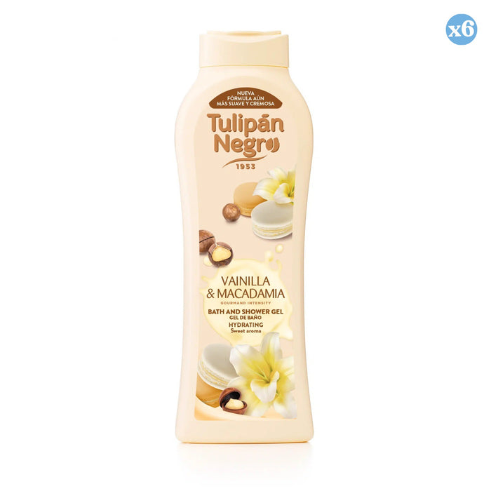 Pack 6x - GEL TULIPAN NEGRO BAUNILHA E MACADÂMIA 650 ML - Tulipan Negro - 1