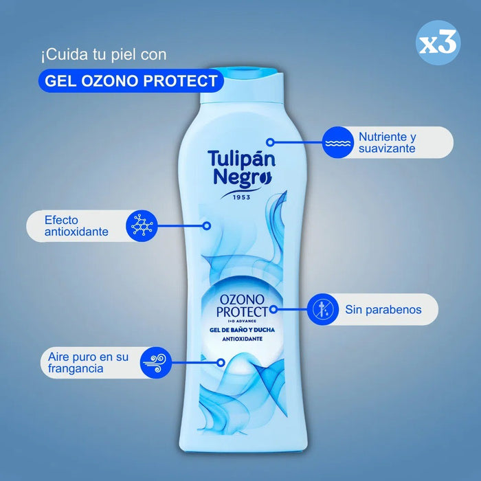 Pack 3x - GEL TULIPAN NEGRO OZONO PROTECT 650 ML - Tulipan Negro - 3