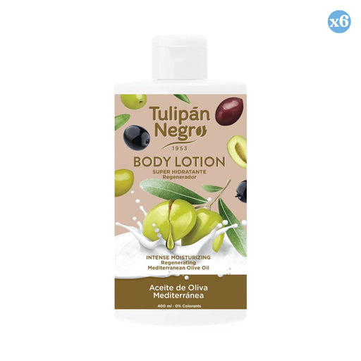 Pack 6x - LOÇÃO CORPORAL T.NEGRO ÓLEO DE OLIVA 400 ML - Tulipan Negro - 1