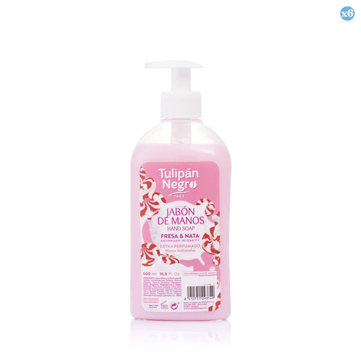 Pack 6x - Sabonete de mãos Morango e Nata 500 ml Tulipán Negro - Tulipan Negro - 1