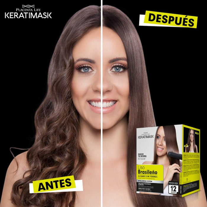 Kit de alisamento brasileiro Keratimask sem formol - Be Natural - 5