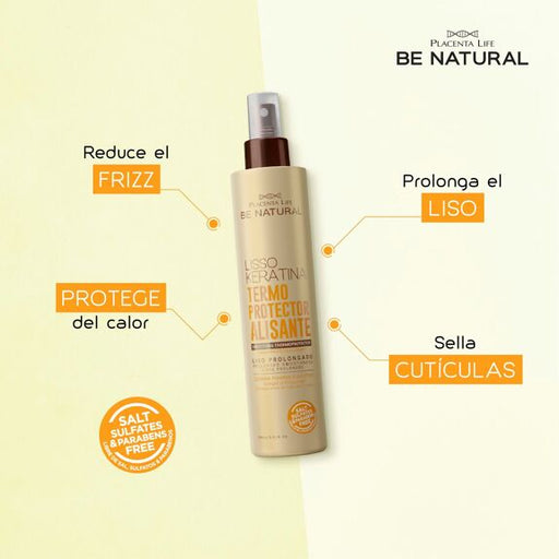 Lisso Keratin Spray Termoprotector Alisante - 250ml - Be Natural - 2