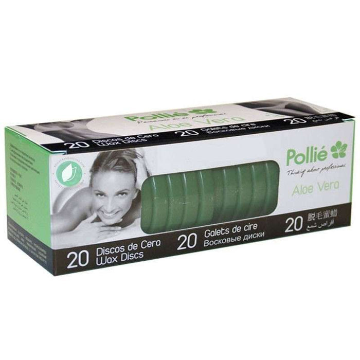 Caixa 20 Discos de Cera Quente - Aloe Vera - Pollié - 1