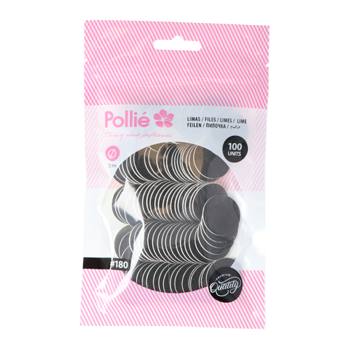 Pack de Lixas Redondas para Pedicure 25mm - Pollié - 1