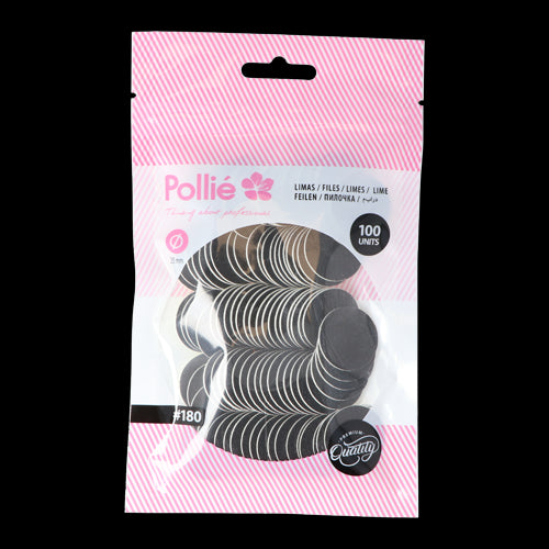 Pack de Lixas Redondas para Pedicure 25mm - Pollié - 1