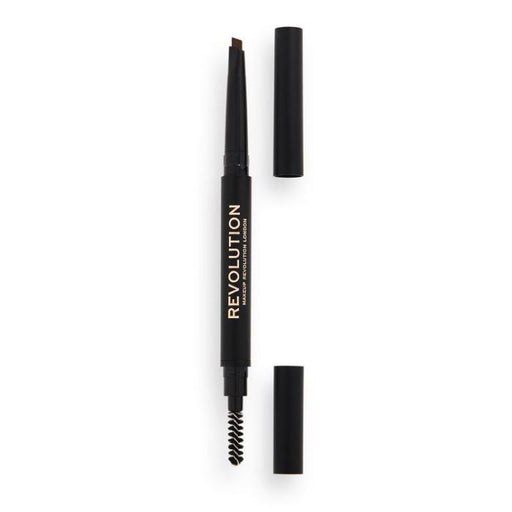 Duo Brow Definer lápis para sobrancelhas - Make Up Revolution : Dark Brown - 1