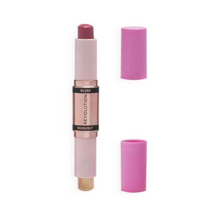 Duo de Iluminador e Blush em Bastão - Make Up Revolution : Mauve Glow - 1