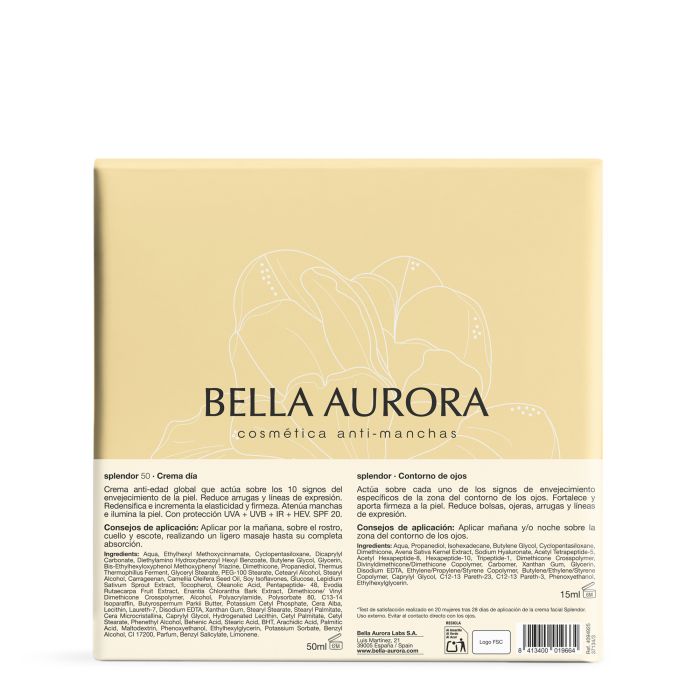 Pack Splendor Creme de Dia + Contorno de Olhos 65 ml - Bella Aurora - 4