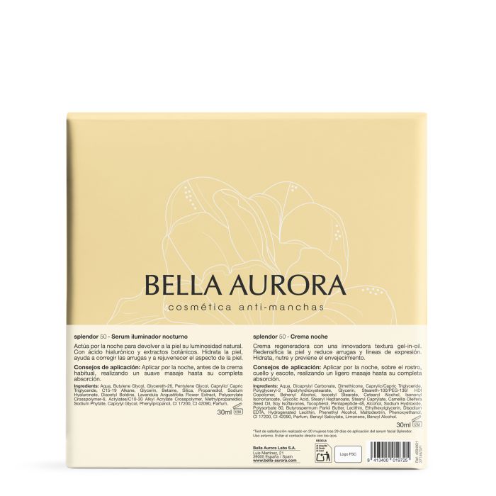 Conjunto Splendor Sérum Iluminador Noturno + Creme Noturno - Bella Aurora - 4