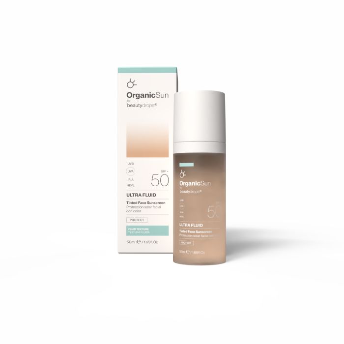 Beauty Drops - Organic Sun Ultra Fluid Protector Solar Facial con Color - SPF50 - 50 ml - Beauty Drops - 1
